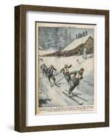 Italian Victory in Ski Team Event at Garmisch-Vittorio Pisani-Framed Art Print