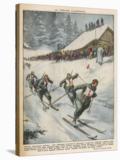 Italian Victory in Ski Team Event at Garmisch-Vittorio Pisani-Stretched Canvas