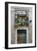 Italian Window Flowers I-Laura DeNardo-Framed Photographic Print