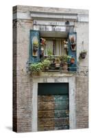 Italian Window Flowers I-Laura DeNardo-Stretched Canvas