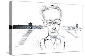 Italian writer, poet and chemist Primo Levi; caricature-Neale Osborne-Stretched Canvas