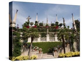 Italianate gardens, Palazzo Borromeo, Isola Bella, Lake Maggiore, Italian Lakes, Piedmont, Italy-Jean Brooks-Stretched Canvas