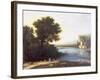 Italianate Landscape with a Goatherd Piping to His Goats-Claude Lorraine-Framed Giclee Print