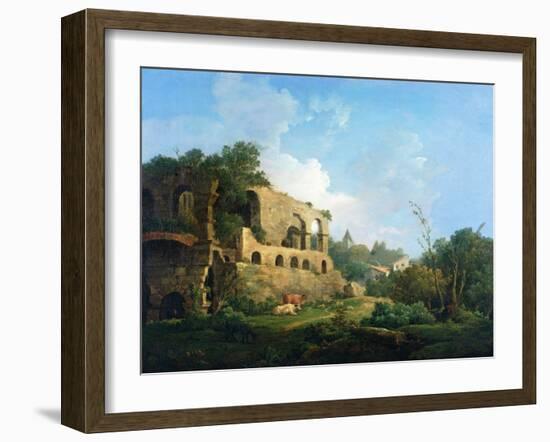 Italianate Landscape with a House Near Classical Ruins-William Marlow-Framed Giclee Print