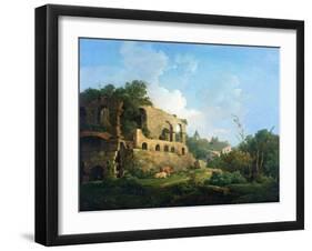 Italianate Landscape with a House Near Classical Ruins-William Marlow-Framed Giclee Print