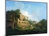 Italianate Landscape with a House Near Classical Ruins-William Marlow-Mounted Giclee Print