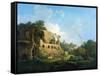Italianate Landscape with a House Near Classical Ruins-William Marlow-Framed Stretched Canvas
