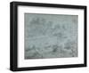 Italianate Landscape with Bathers-Richard Wilson-Framed Giclee Print