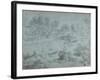 Italianate Landscape with Bathers-Richard Wilson-Framed Giclee Print