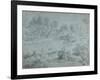 Italianate Landscape with Bathers-Richard Wilson-Framed Giclee Print