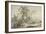 Italianate Landscape with Travellers No.2, C.1760 (W/C, Pen and Grey Ink over Graphite)-Paul Sandby-Framed Giclee Print