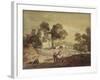 Italianate Landscape with Travellers on a Winding Road-Thomas Gainsborough-Framed Giclee Print