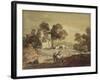 Italianate Landscape with Travellers on a Winding Road-Thomas Gainsborough-Framed Giclee Print