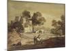 Italianate Landscape with Travellers on a Winding Road-Thomas Gainsborough-Mounted Giclee Print