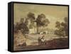 Italianate Landscape with Travellers on a Winding Road-Thomas Gainsborough-Framed Stretched Canvas