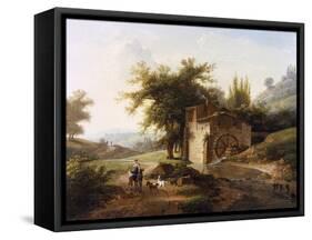 Italianate Landscape-Jean Victor Bertin-Framed Stretched Canvas