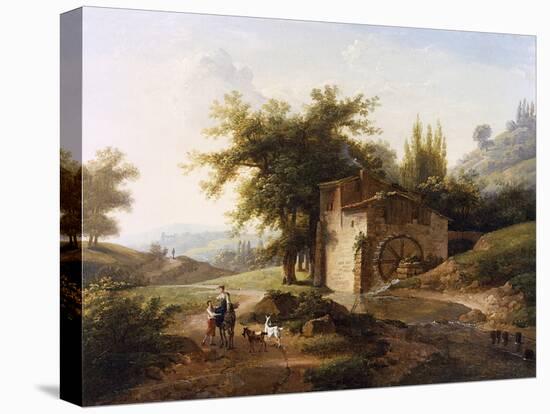 Italianate Landscape-Jean Victor Bertin-Stretched Canvas