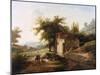 Italianate Landscape-Jean Victor Bertin-Mounted Art Print