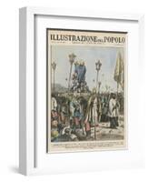 Italians Bring the Trappings of Roman Catholicism to the Ethiopians-E. Mainetti-Framed Art Print