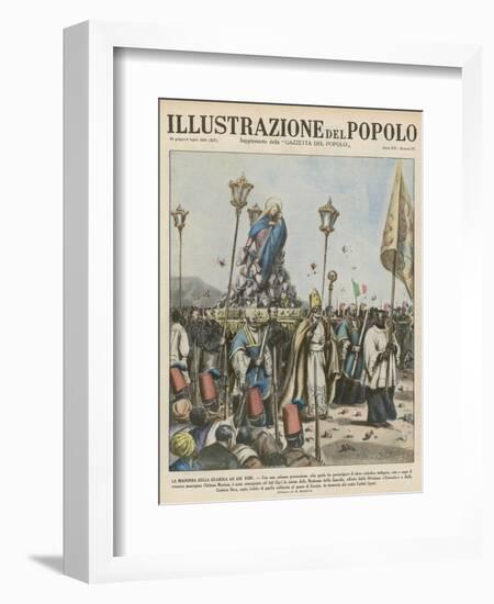 Italians Bring the Trappings of Roman Catholicism to the Ethiopians-E. Mainetti-Framed Art Print