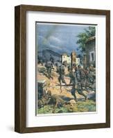 Italians in Greece 1940-Achille Beltrame-Framed Art Print