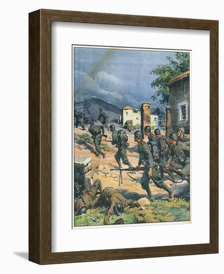 Italians in Greece 1940-Achille Beltrame-Framed Art Print