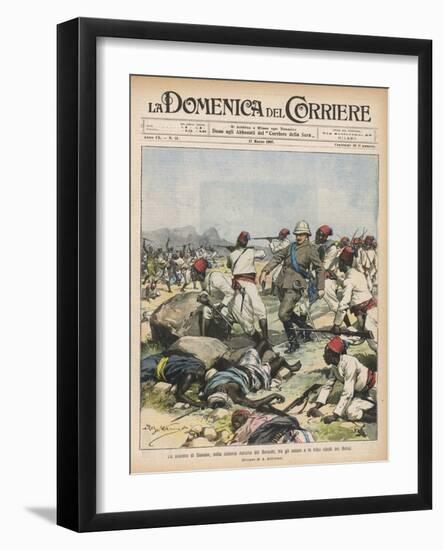 Italians in Somalia are Attacked by Rebels-null-Framed Art Print