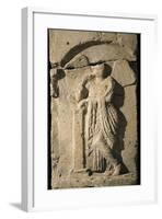 Italic Civilizations, Samnites, Relief with Figure of Psyche, from Campania Region, Italy-null-Framed Giclee Print