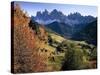 Italien, Sv¼dtirol, Dolomiten, Villnv?VŸtal, Nahe St. Magdalena, Geislerspitzen, AuvŸen-Thonig-Stretched Canvas