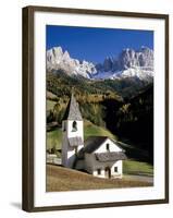 Italien, Sv¼dtirol, Villnv?VŸtal, St. Cyprian, Geislerspitzen, AuvŸen, Berglandschaft-Thonig-Framed Photographic Print