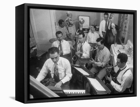 Italo-American La Falce Brothers' Band Rehearsing in the Family Kitchen-Ralph Morse-Framed Stretched Canvas