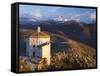 Italy, Abruzzo, Rocca Calascio, the Church of Santa Maria Della Pieta at Sunrise-Nick Ledger-Framed Stretched Canvas