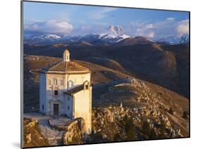 Italy, Abruzzo, Rocca Calascio, the Church of Santa Maria Della Pieta at Sunrise-Nick Ledger-Mounted Photographic Print