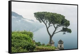 Italy, Amalfi Coast, Ravello, view of Coastline from Villa Rufolo-Rob Tilley-Framed Stretched Canvas