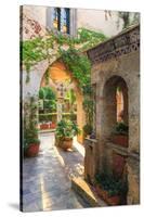 Italy, Amalfi Coast, Ravello, Villa Rufolo. Cloister-Francesco Iacobelli-Stretched Canvas