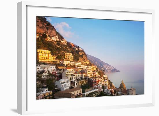 Italy, Amalfi Coast, Salerno Province. View of Positano.-Ken Scicluna-Framed Photographic Print