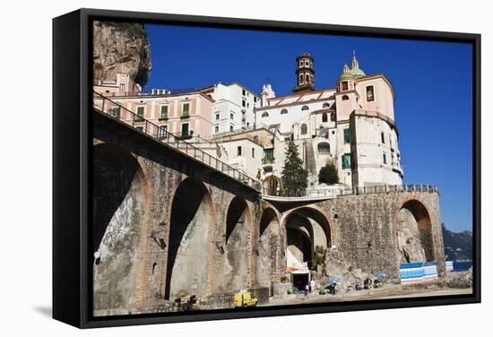 Italy, Amalfi Coastline, Atrani. The Church of Holy Maria Maddalena.-Terry Eggers-Framed Stretched Canvas