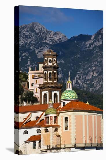 Italy, Amalfi Coastline, Atrani. The Church of Holy Maria Maddalena.-Terry Eggers-Stretched Canvas