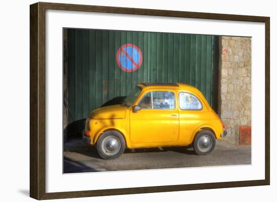 Italy, Amalfi, Old Fiat parked in a no parking zone.-Terry Eggers-Framed Photographic Print