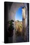 Italy, Amalfi, Tinny Back Alley in the Town.-Terry Eggers-Stretched Canvas