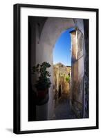 Italy, Amalfi, Tinny Back Alley in the Town.-Terry Eggers-Framed Photographic Print