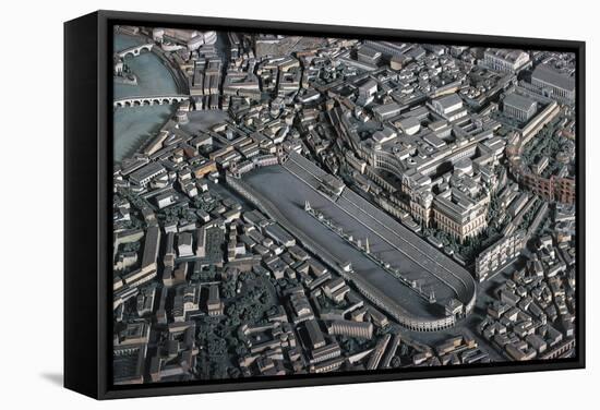 Italy, Ancient Rome, Plastic Model with Circus Maximus-null-Framed Stretched Canvas