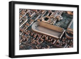 Italy, Ancient Rome, Plastic Model with Maxentius Theatre-null-Framed Giclee Print