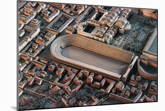 Italy, Ancient Rome, Plastic Model with Maxentius Theatre-null-Mounted Giclee Print
