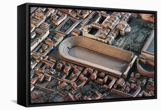 Italy, Ancient Rome, Plastic Model with Maxentius Theatre-null-Framed Stretched Canvas