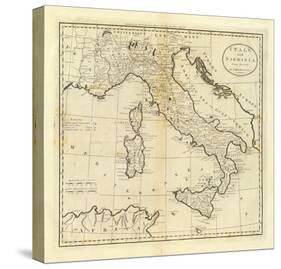 Italy and Sardinia, c.1796-Mathew Carey-Stretched Canvas