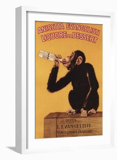 Italy - Anisetta Evangelisti Liquore da Dessert Promotional Poster-Lantern Press-Framed Art Print