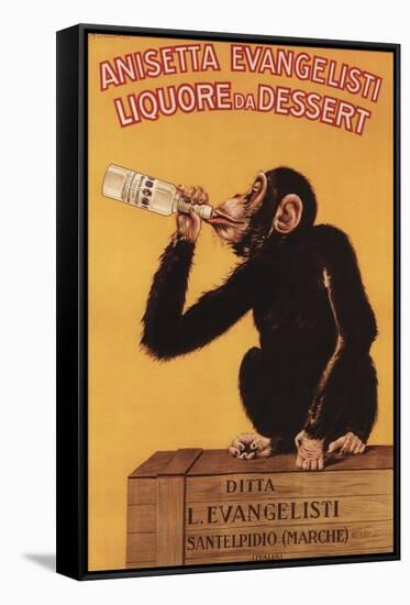 Italy - Anisetta Evangelisti Liquore da Dessert Promotional Poster-Lantern Press-Framed Stretched Canvas