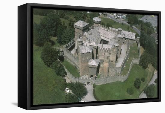 Italy, Aosta Valley, Clavalité Valley, Castle of Fenis, Aerial View-null-Framed Stretched Canvas