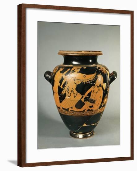 Italy, Apulia, Attic Vase Depicting Athena Fighting, Painted by the Painter of Altamura-null-Framed Giclee Print